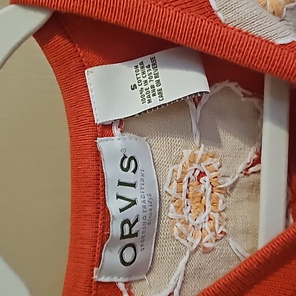 Womens small floral Orvis button up cardigan - Picture 2 of 3